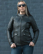 Jewel - Women's Motorcycle Leather Jacket