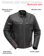 Rocky Men's Motorcycle Leather Jacket