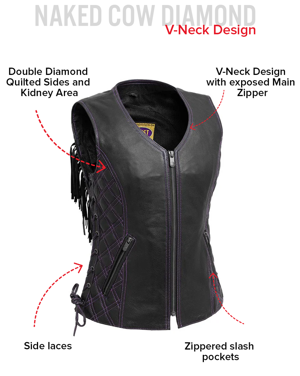 Bandida Women's Motorcycle Leather Vest