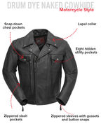 Mastermind Men's Motorcycle Leather Jacket