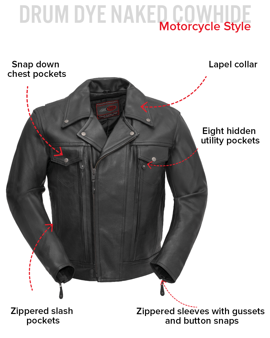 Mastermind Men's Motorcycle Leather Jacket