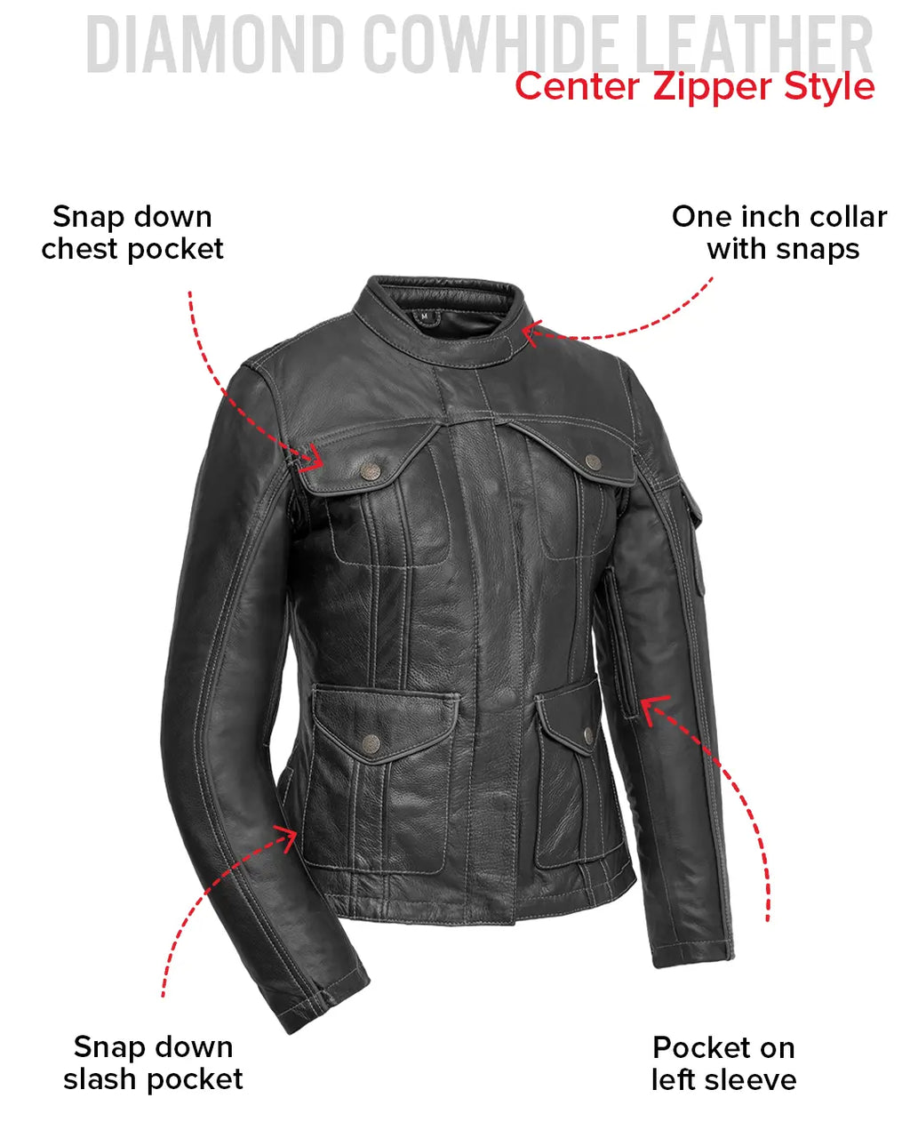 Outlander - Women's Motorcycle Leather Jacket