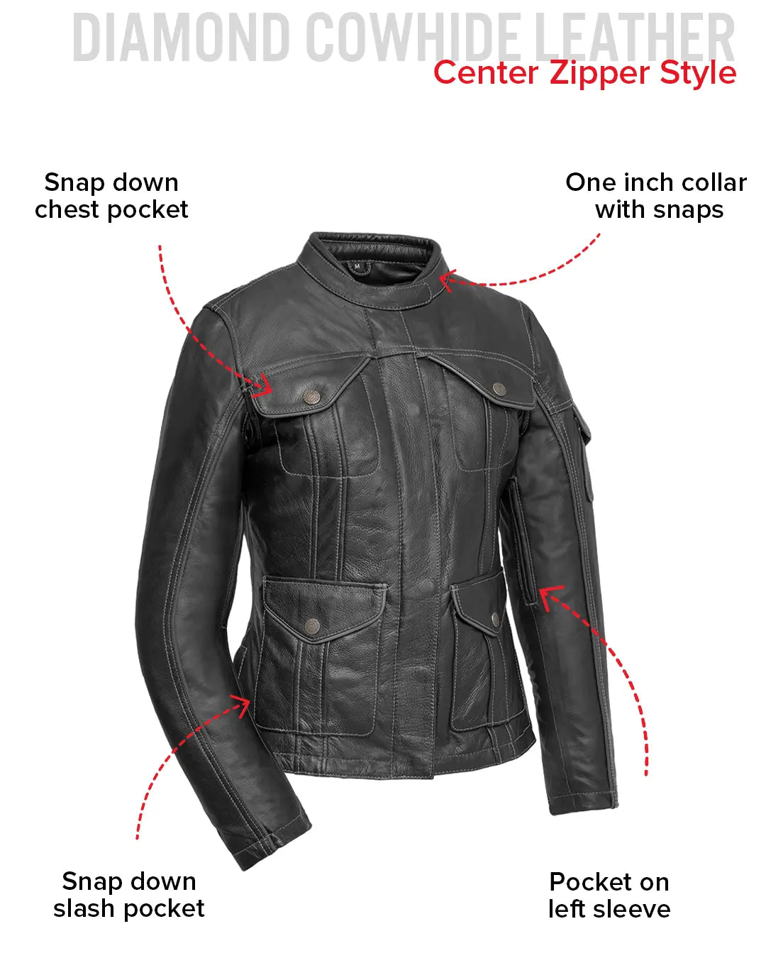 Outlander - Women's Motorcycle Leather Jacket
