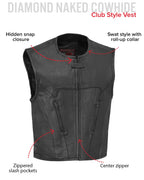 Raceway - Men's Motorcycle Perforated Leather Vest