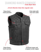 Upside Men's Club Style Leather Vest