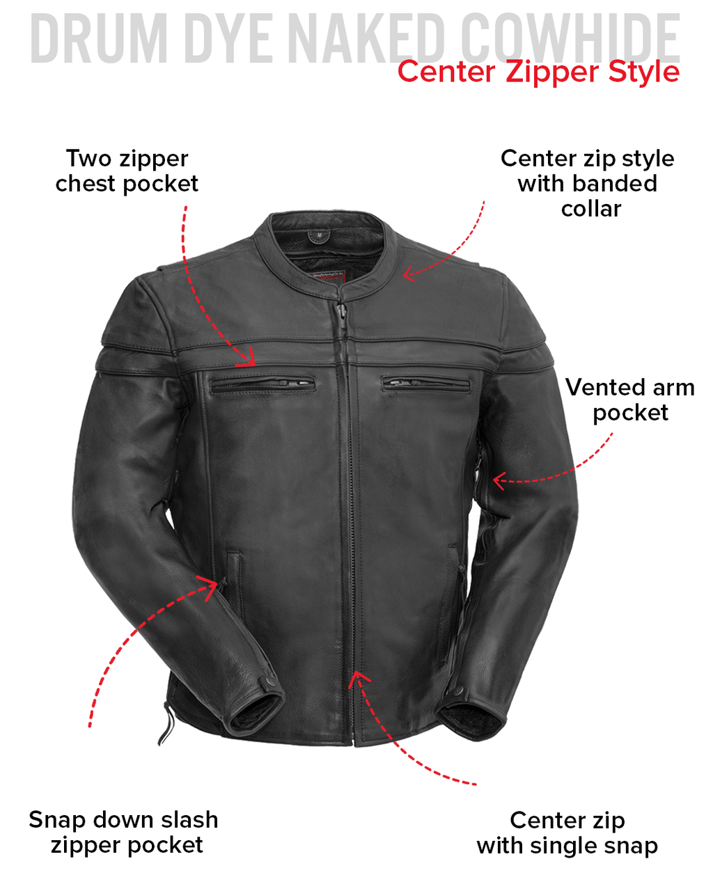 Maverick Men's Motorcycle Leather Jacket