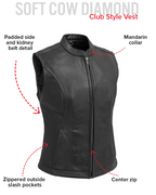 Nina Women's Motorcycle Leather Vest
