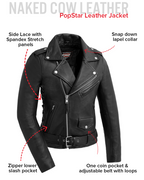 Popstar Women's  Motorcycle Leather Jacket