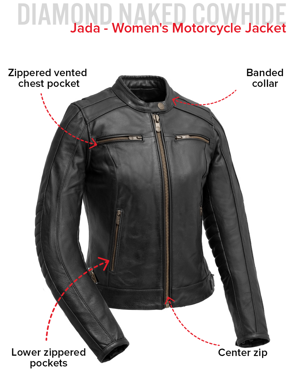 Jada - Women's Motorcycle Leather Jacket