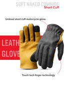 Roper Men's Motorcycle Leather Gloves