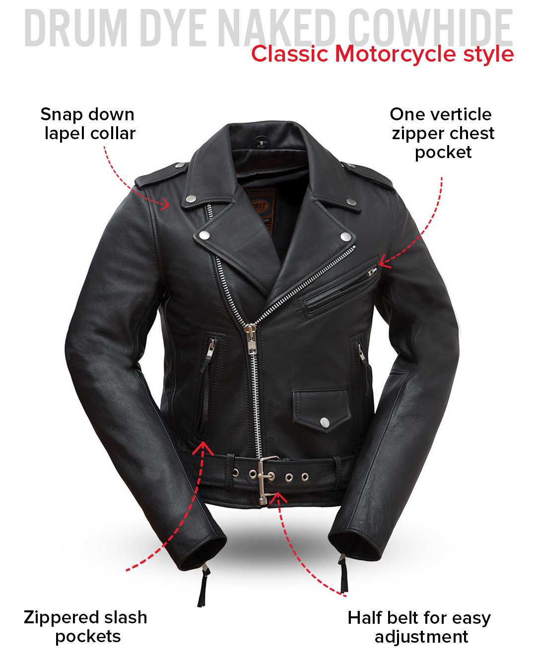 Rockstar - Women's Motorcycle Leather Jacket