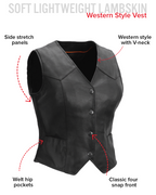 Sweet Sienna Women's Motorcycle Leather Vest