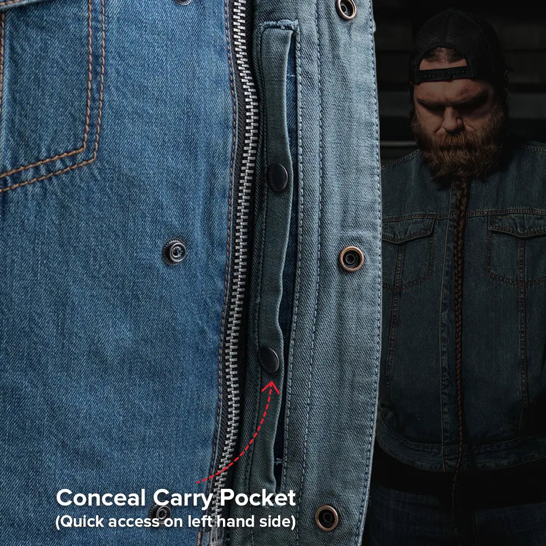 No Limit - Men's Motorcycle Denim Vest