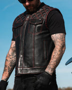 Sinister - Men's Motorcycle Leather Vest