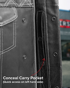 Downside Men's Motorcycle Leather Vest