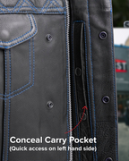 Upside Men's Club Style Leather Vest