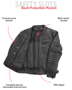 Commuter Men's Motorcycle Leather Jacket