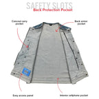 No Limit - Men's Motorcycle Denim Vest