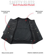 Lowside Men's Motorcycle Leather Vest