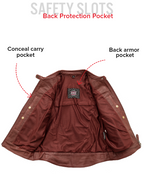 Jada - Women's Perforated Motorcycle Leather Jacket