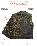 Sinister - Men's Motorcycle Leather Vest