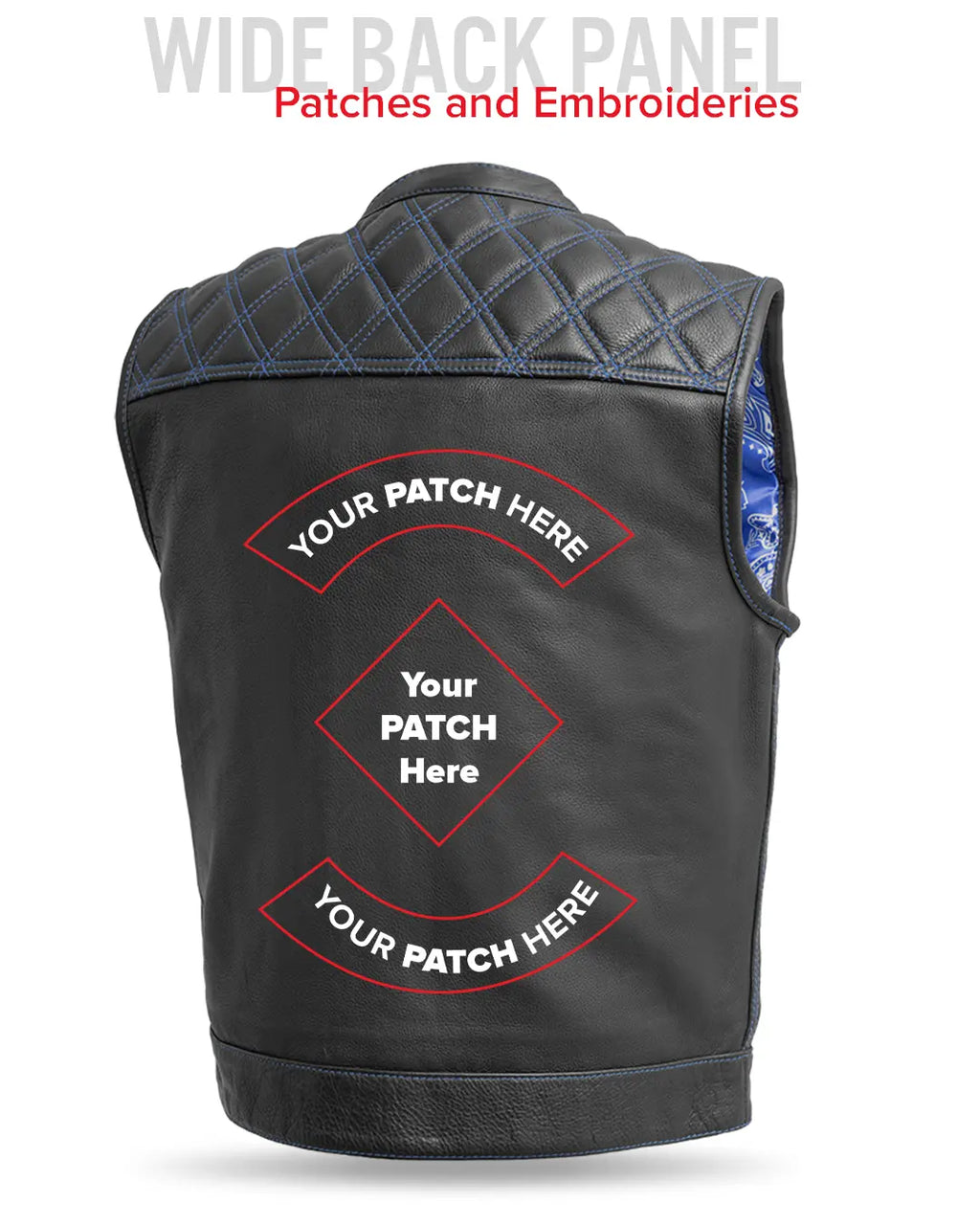 Downside Men's Motorcycle Leather Vest