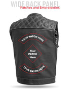 Downside Men's Motorcycle Leather Vest