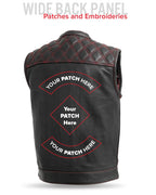 Downside Men's Motorcycle Leather Vest