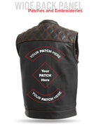 Downside Men's Motorcycle Leather Vest