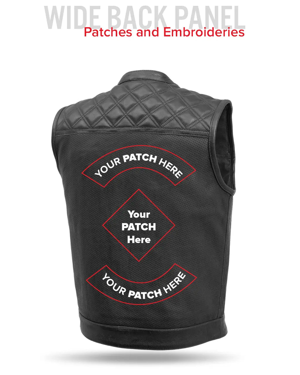 Downside Perforated Men's Motorcycle Leather Vest