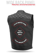 Downside Perforated Men's Motorcycle Leather Vest