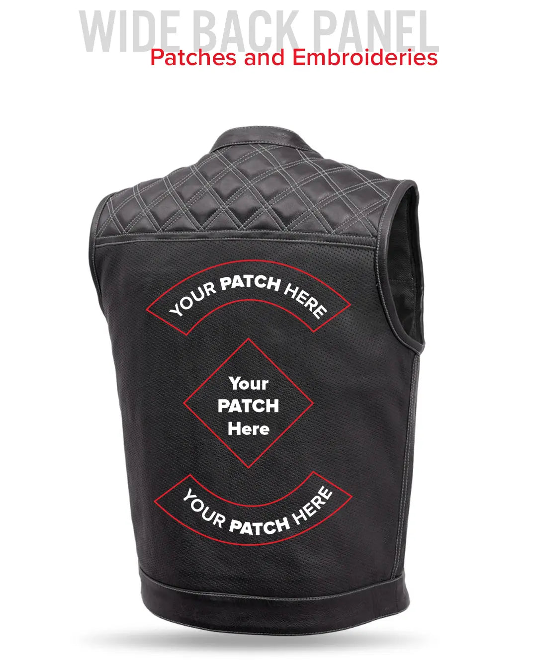 Downside Perforated Men's Motorcycle Leather Vest