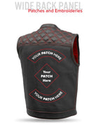 Downside Perforated Men's Motorcycle Leather Vest