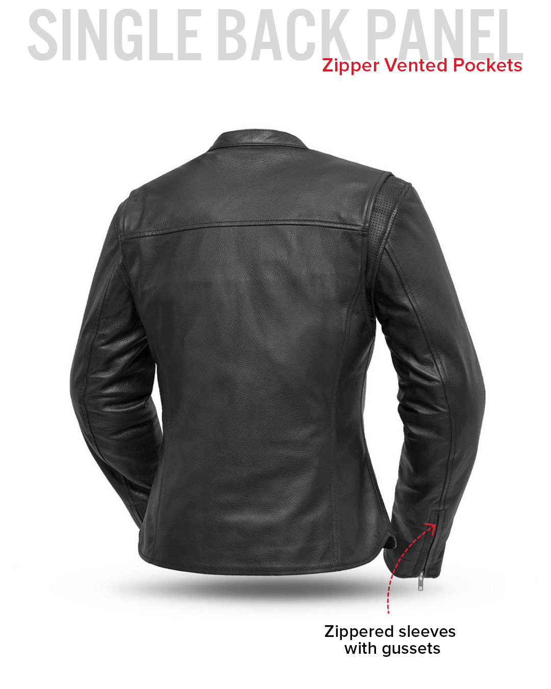 Roxy - Women's Leather Motorcycle Jacket