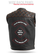 Upside Men's Club Style Leather Vest