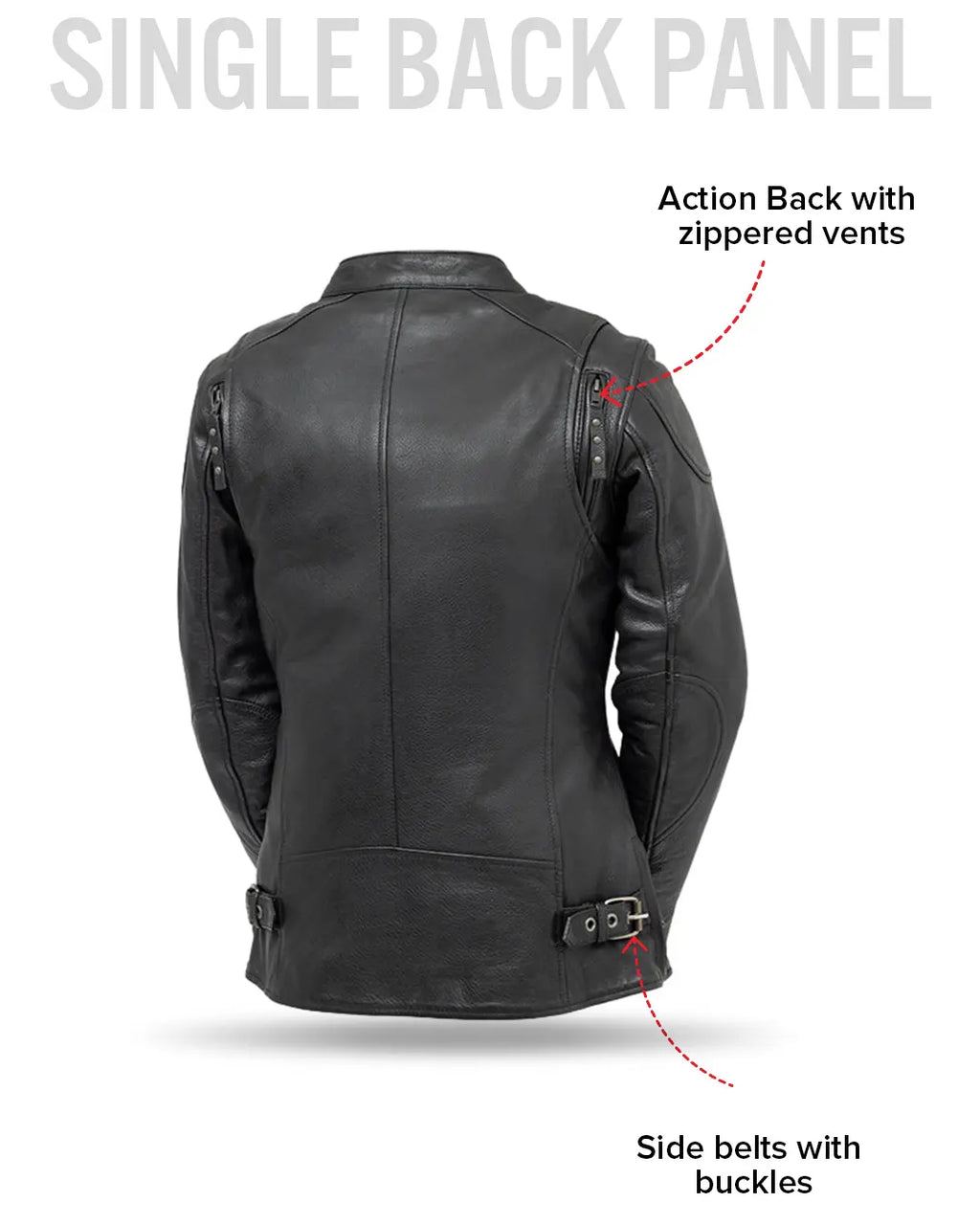 Jewel - Women's Motorcycle Leather Jacket