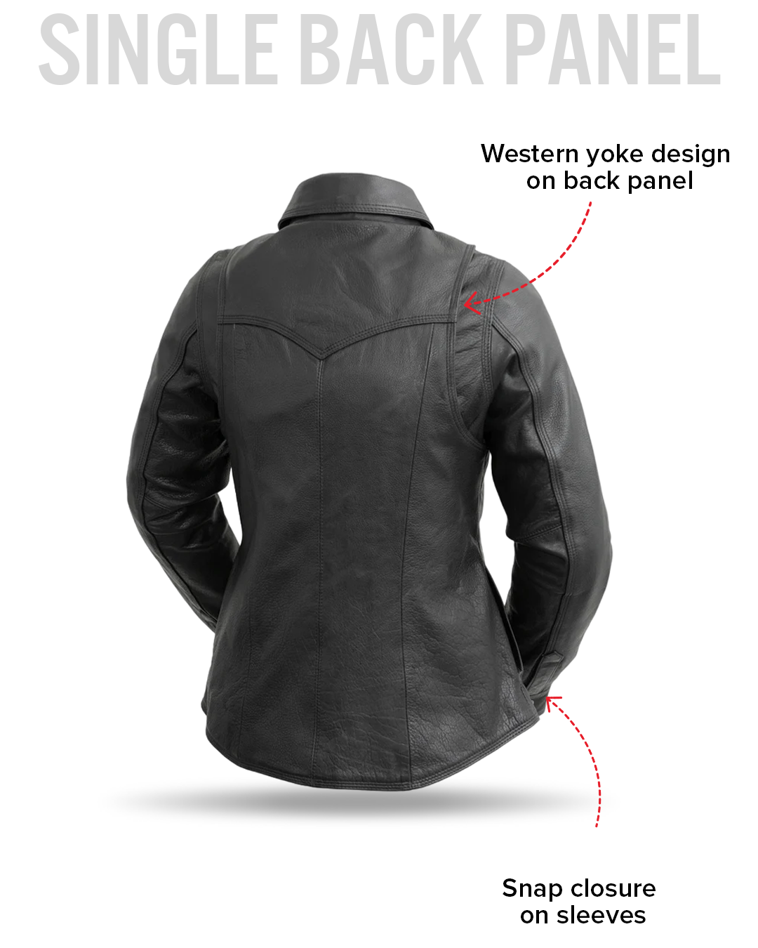 Onyx Women's Leather Motorcycle Shirt