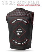 Hornet Men's Club Style Leather Vest