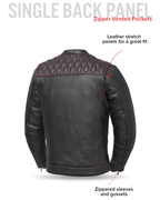 Cinder Men's Cafe Style Leather Jacket