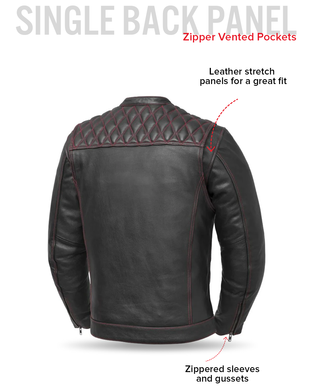 Cinder Men's Cafe Style Leather Jacket