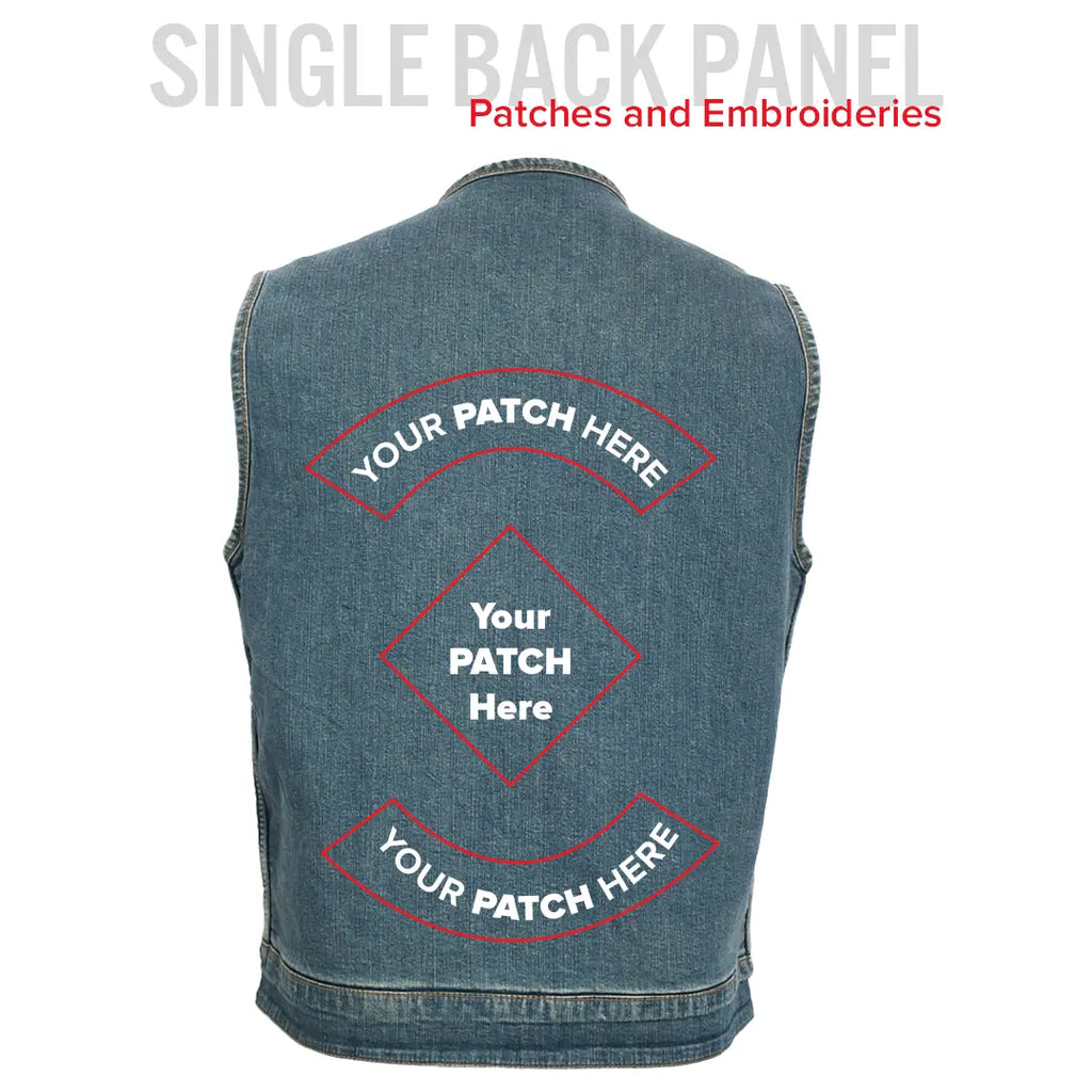 No Limit - Men's Motorcycle Denim Vest