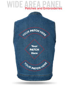 Havoc Men's Denim Motorcycle Vest