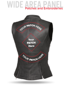 Fairmont Women's Motorcycle Leather Vest