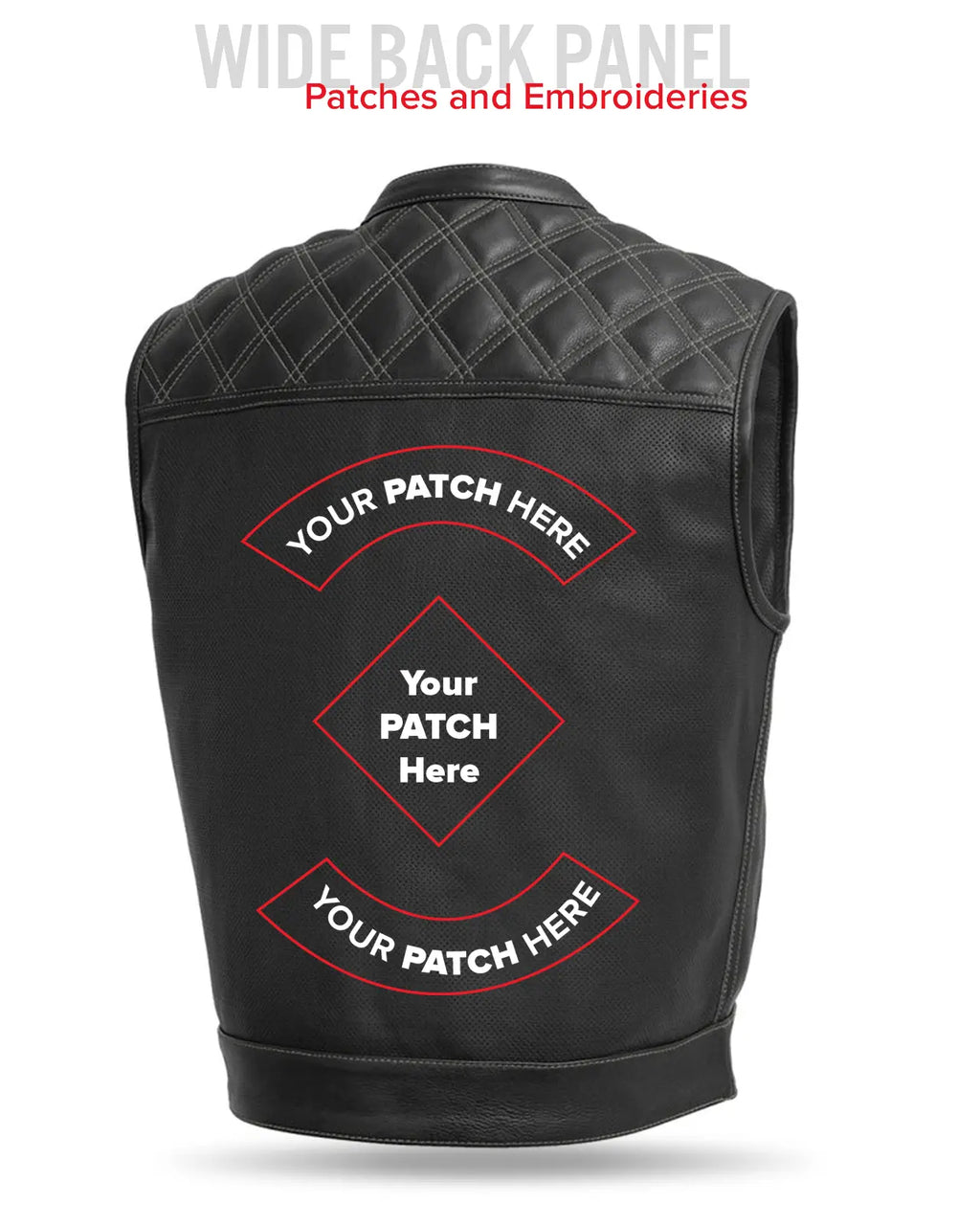 Upside Perforated Men's Club Style Leather Vest