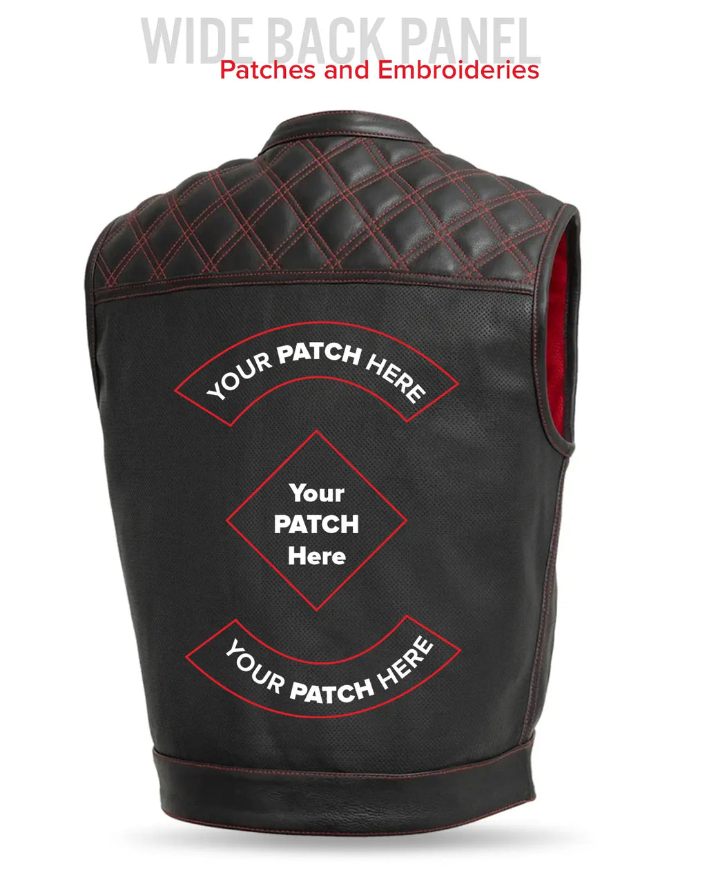Upside Perforated Men's Club Style Leather Vest