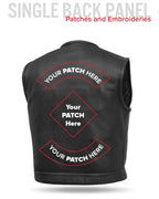 Lowside Men's Perforated Motorcycle Leather Vest