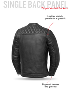 Cinder Men's Cafe Style Leather Jacket