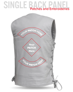 Beryl - Women's Motorcycle Leather Vest - White