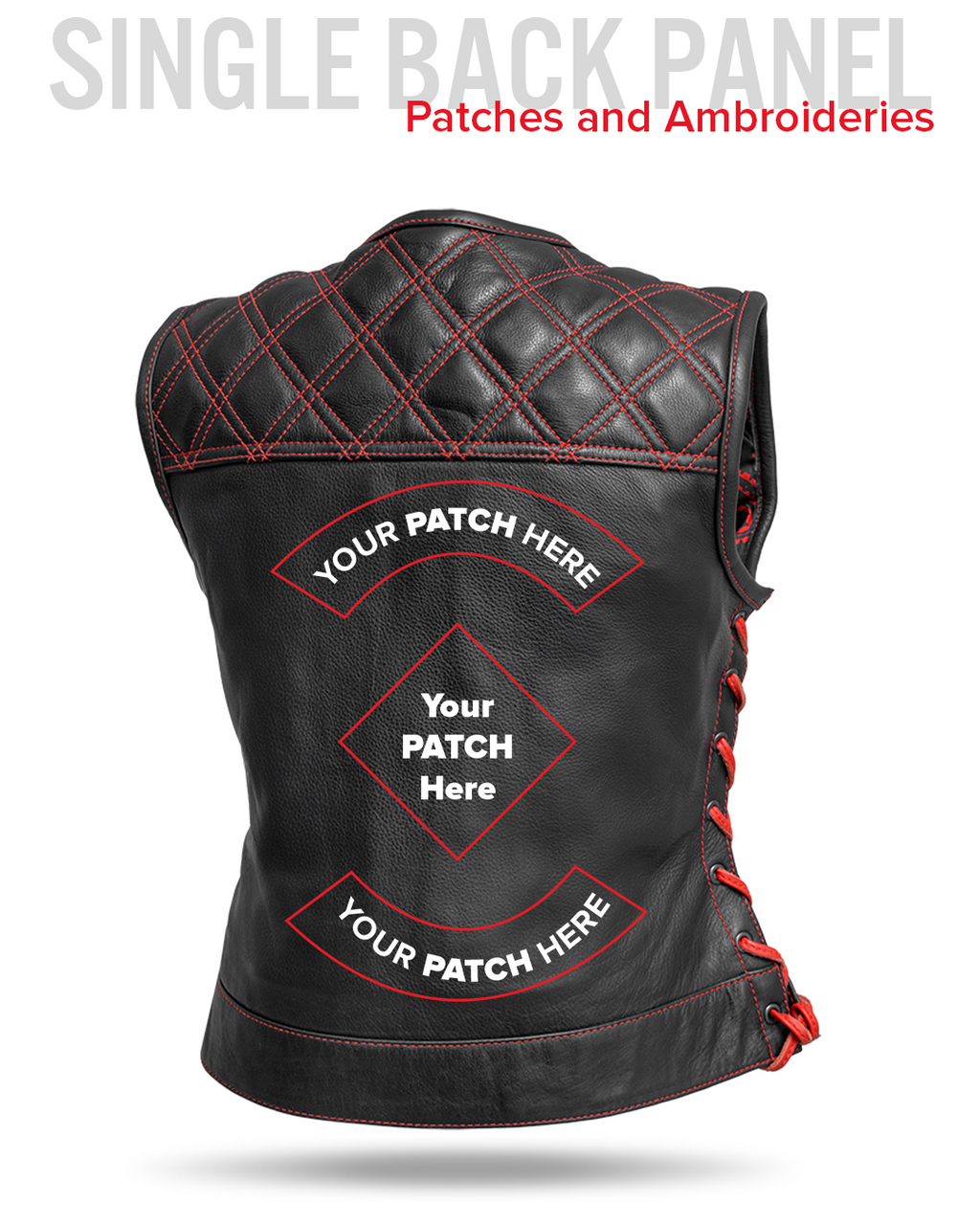 Bonnie - Women's Motorcycle Leather Vest - Diamond Quilt