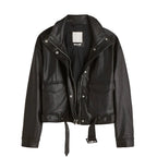 Sheepskin Shearling Aviator Motorbike Jacket
